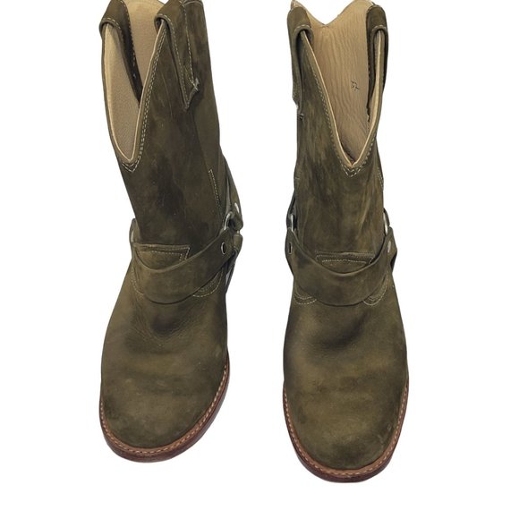 Western / rodeo boots. Leather. Size  37/ US 6. Olive Green Color. - Picture 5 of 14